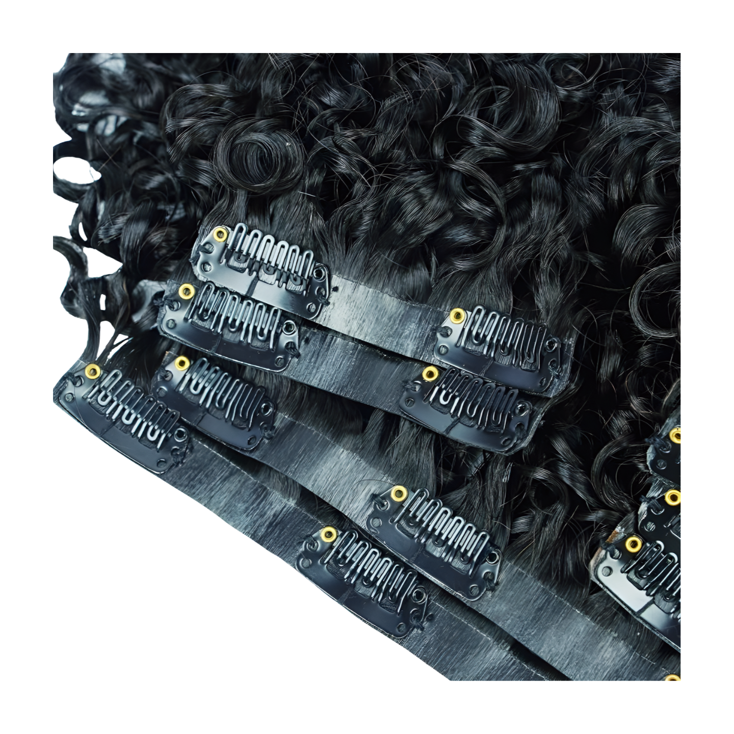 Burmese Curly Seamless Clip In Hair Extensions