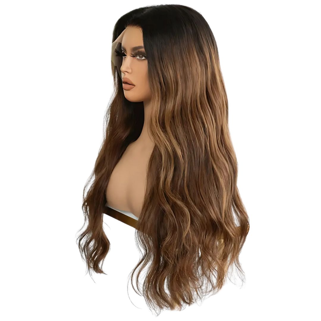 Honeyed Harmony: The Long Ombre Lace Front Wig