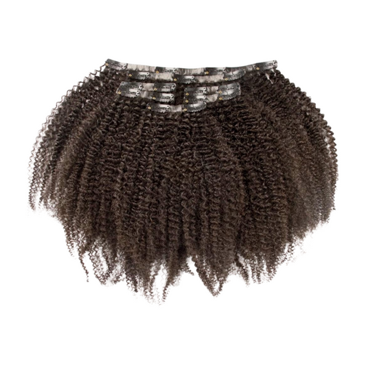 Afro Curly Seamless Clip in Hair Extensions