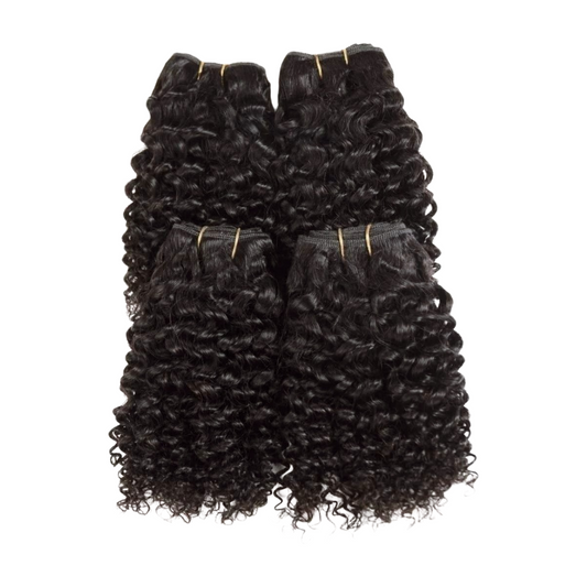 Raw Indian Curly Hair Bundled Wefts