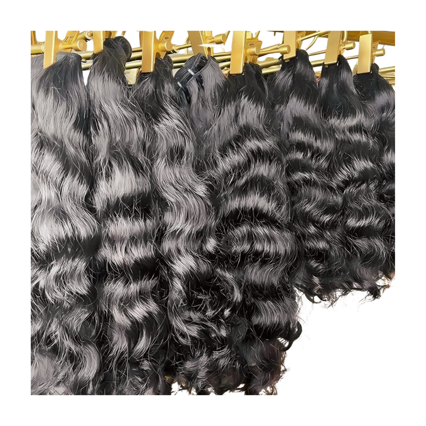 Raw Indian Wavy Hair Bundled Wefts