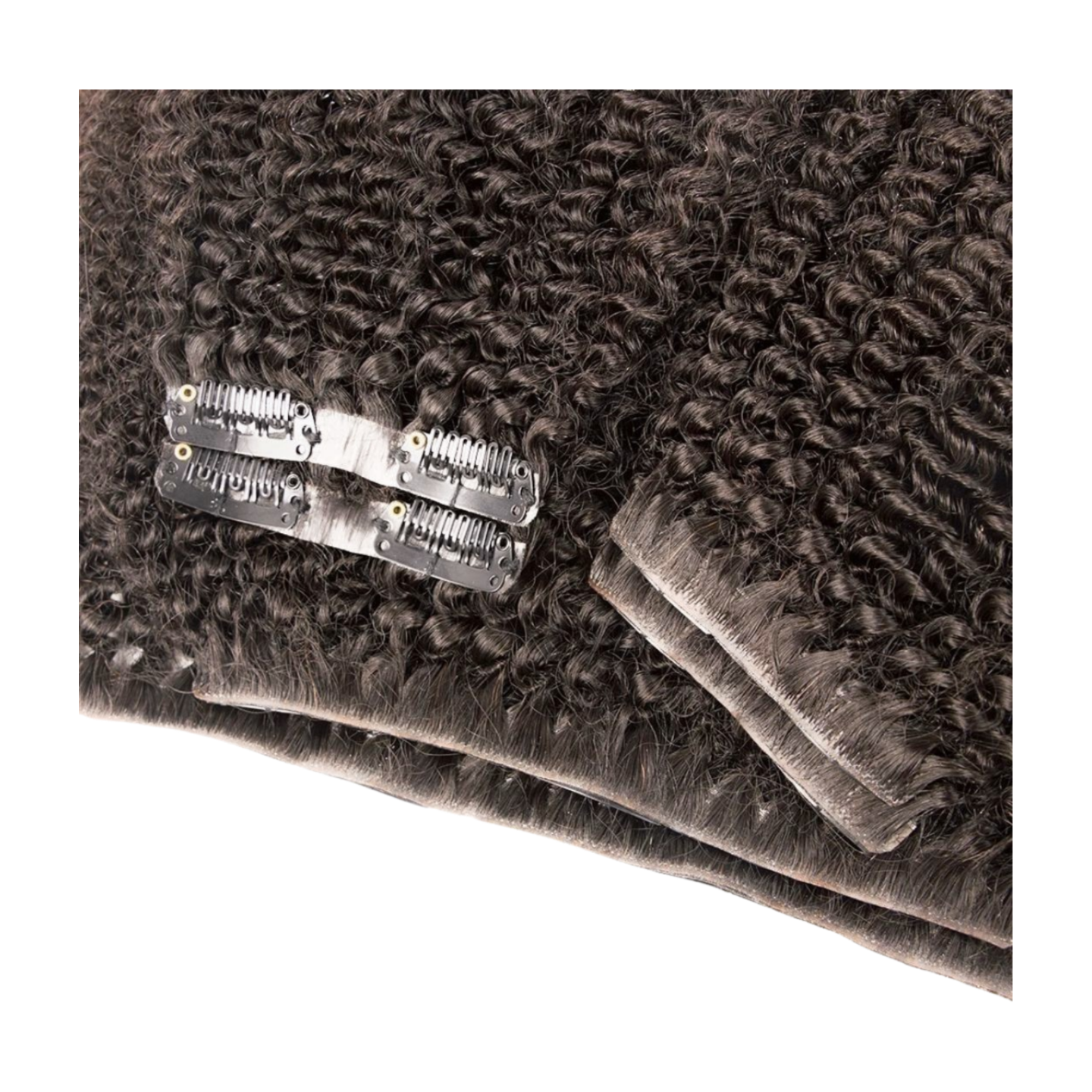 Afro Curly Seamless Clip in Hair Extensions
