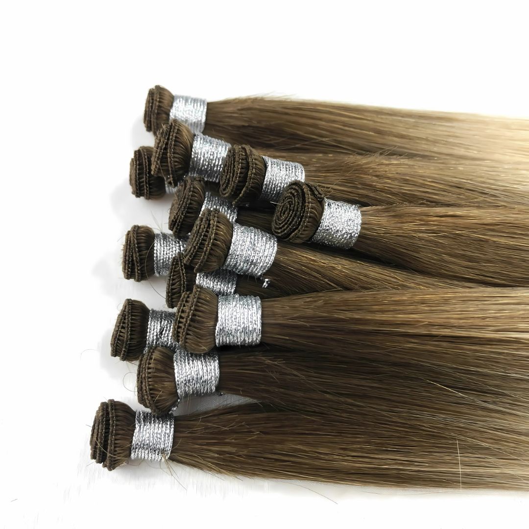 Brown to Light Brown Straight Ombre Genius Weft Hair Extensions