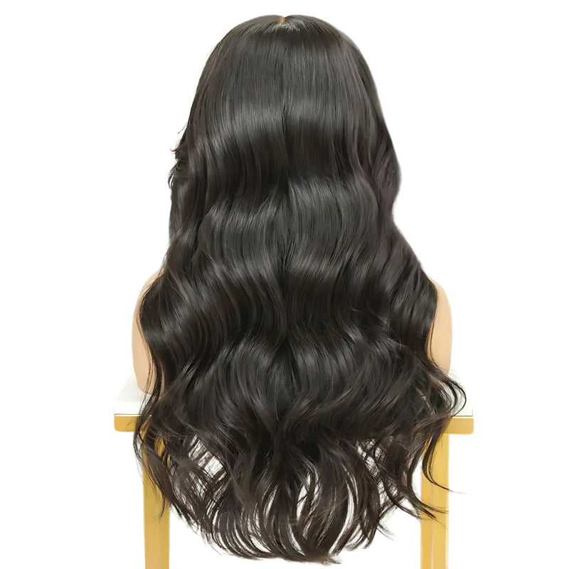 Midnight Waves: The Long Black Body Wave Lace Front Wig