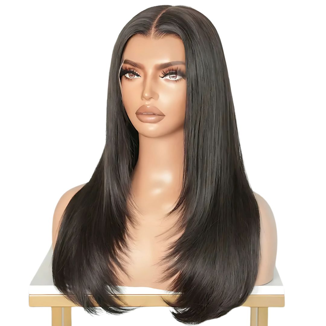 Clio's Chronicle: The Long Black Layered Lace Front Wig
