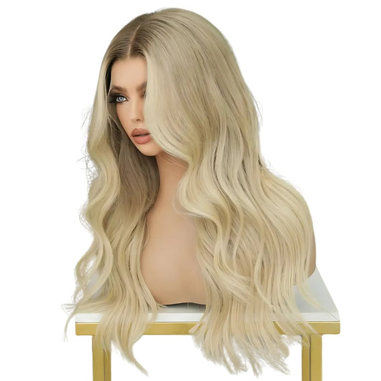Thalia's Grace: The Long Ash Blonde Wavy Lace Front Wig